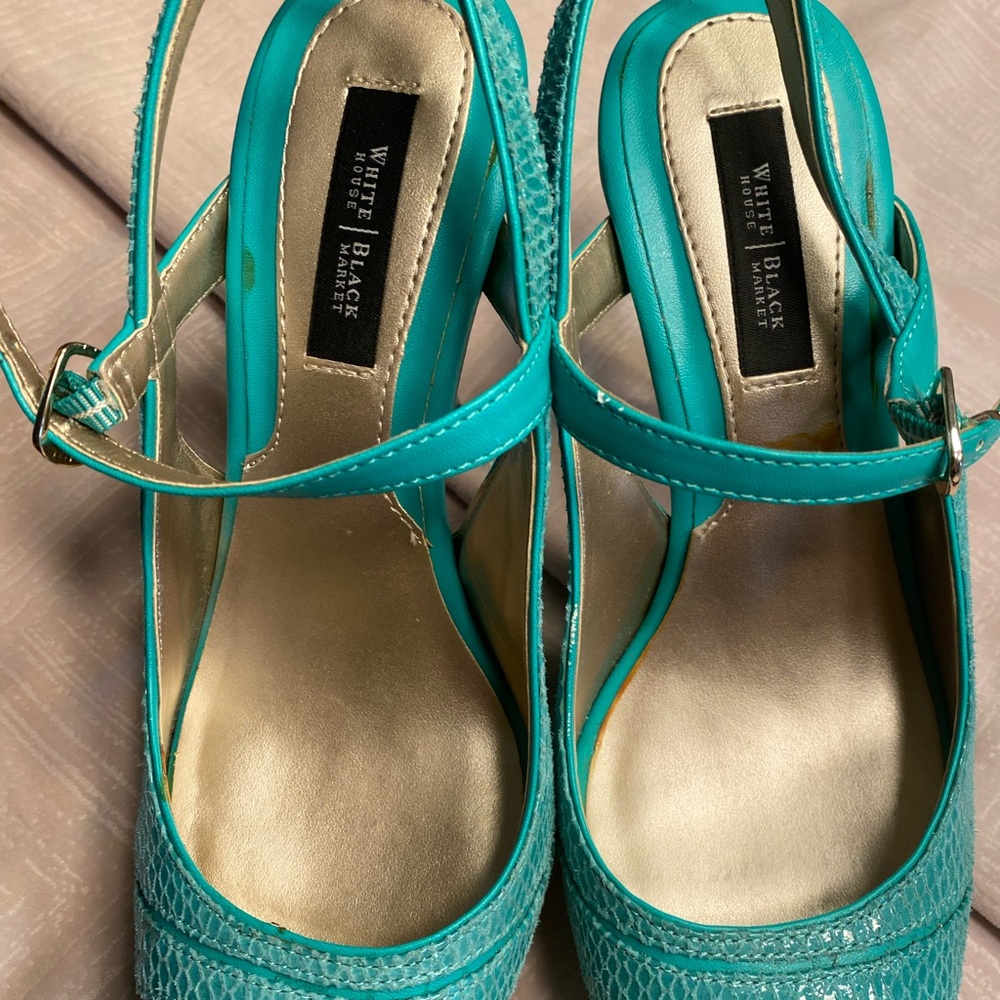 White House Black Market Turquoise Women's Shoes